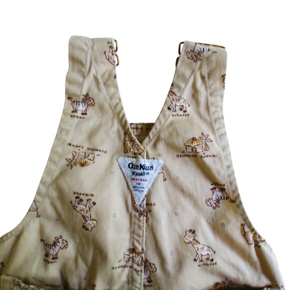 Vintage OshKosh B'Gosh Safari Shortalls 12 Months - Picture 3 of 9